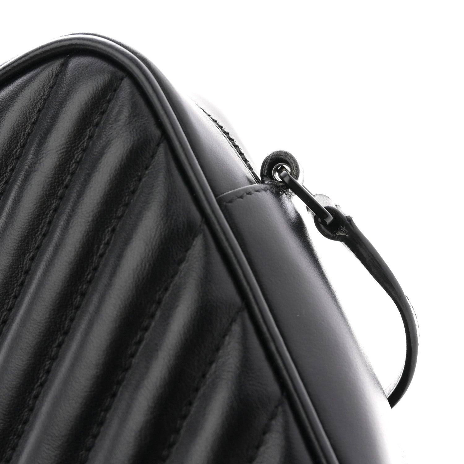 Saint Laurent Calfskin Matelasse Monogram Monochrome Lou Camera Bag Black 12 of 13