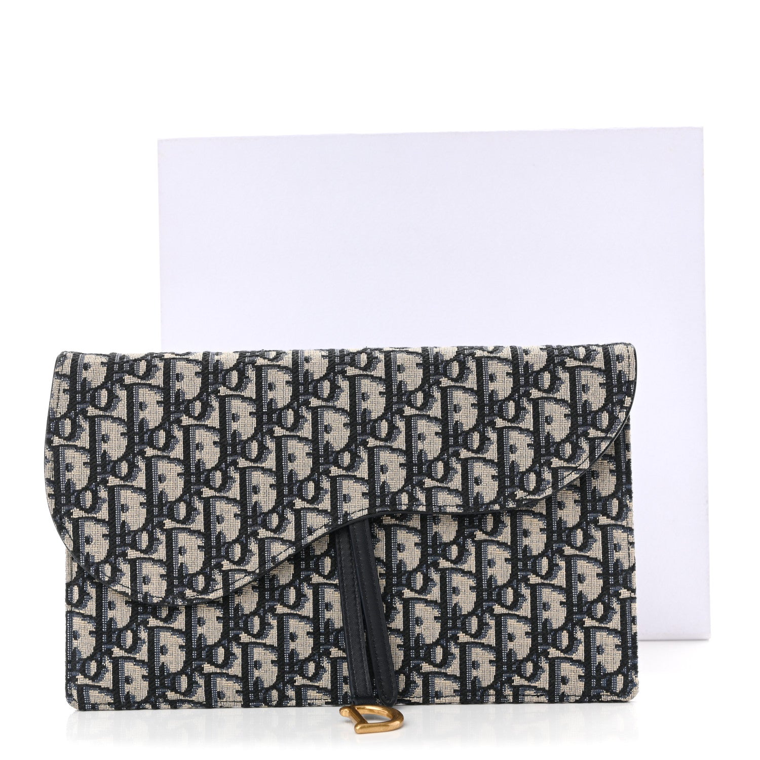 Christian Dior Oblique Saddle Pouch Blue 11 of 11