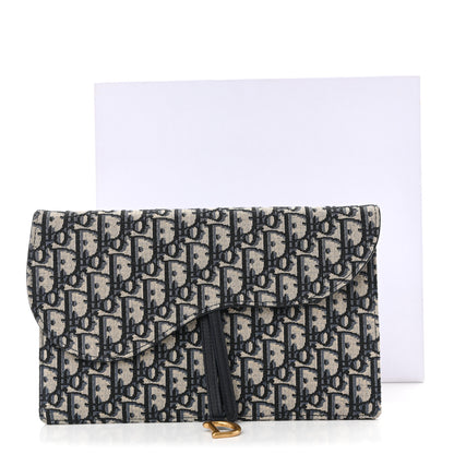Christian Dior Oblique Saddle Pouch Blue 11 of 11