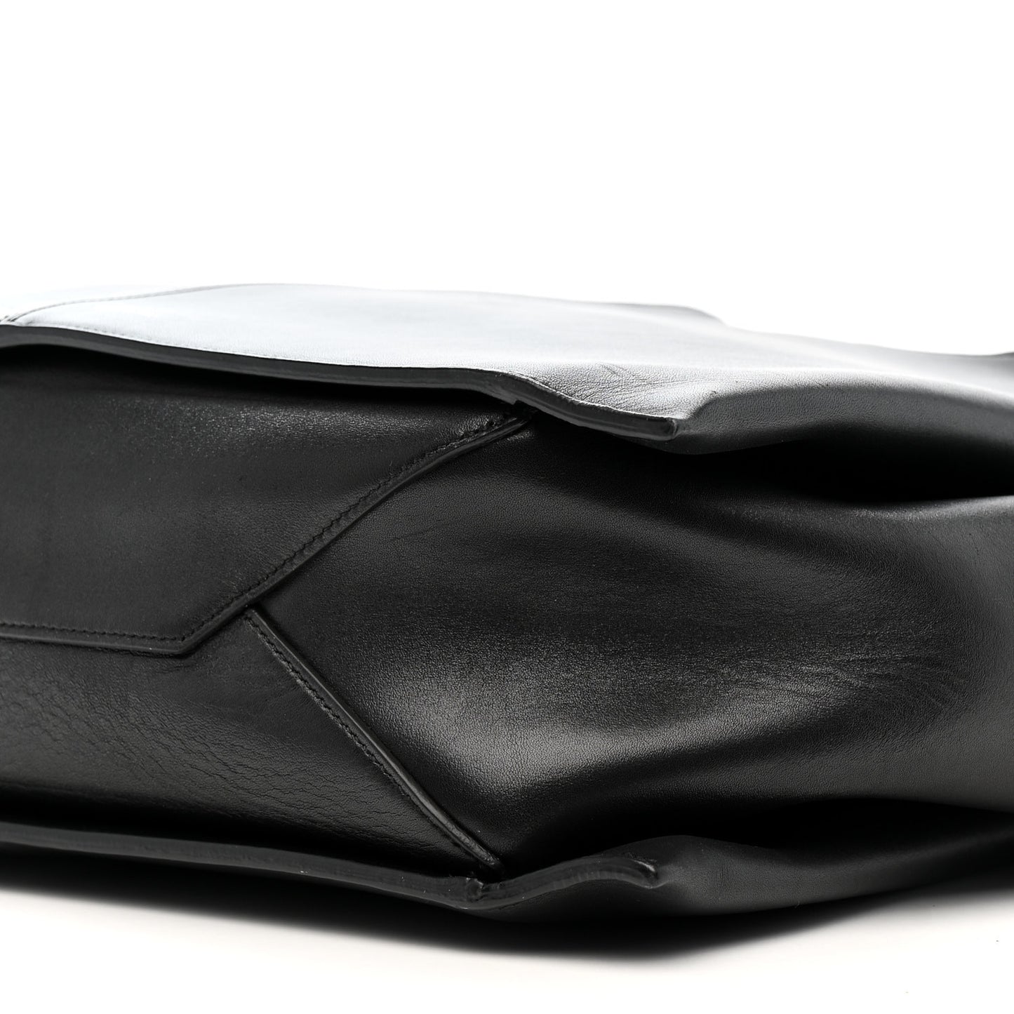 Smooth Calfskin Small Tri-Fold Bag Black