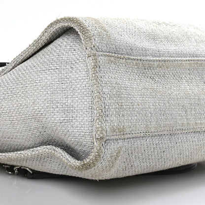 Chanel Woven Straw Raffia Small Deauville Tote Grey 9 of 12