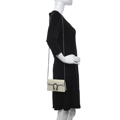 Gucci Dollar Calfskin Crystal Super Mini Dionysus Shoulder Bag Mystic White Black Diamond 2 of 12
