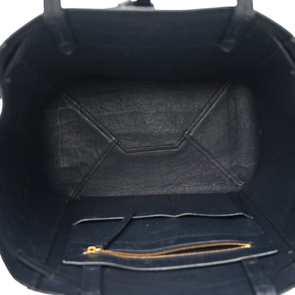 Celine Crocodile Embossed Nubuck Small Belt Cabas Phantom Navy Blue 5 of 12