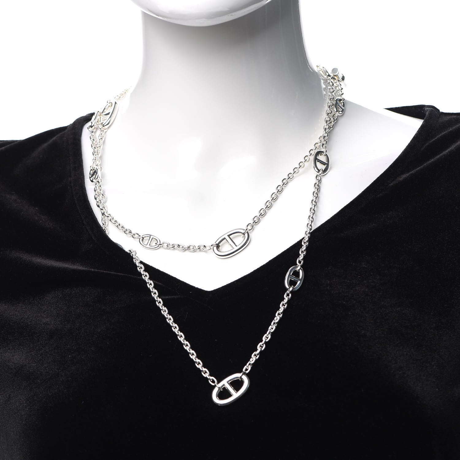 Hermes Sterling Silver Farandole Necklace 120 2 of 6