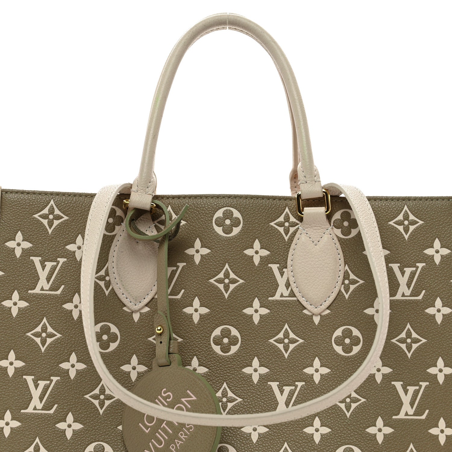 Louis Vuitton Empreinte Monogram Spring In The City Onthego MM Kaki Beige Cream 7 of 13