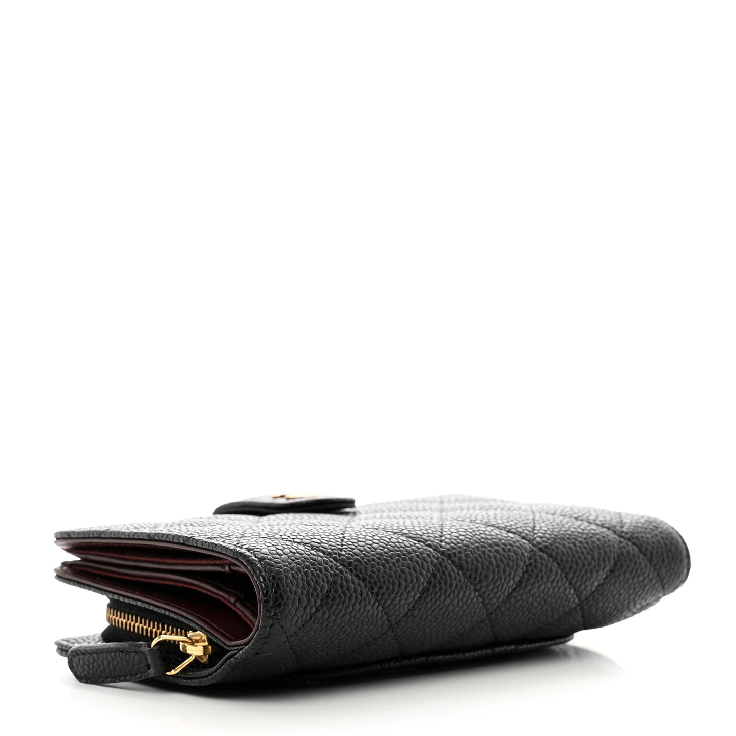 Caviar Quilted CC French Wallet Black