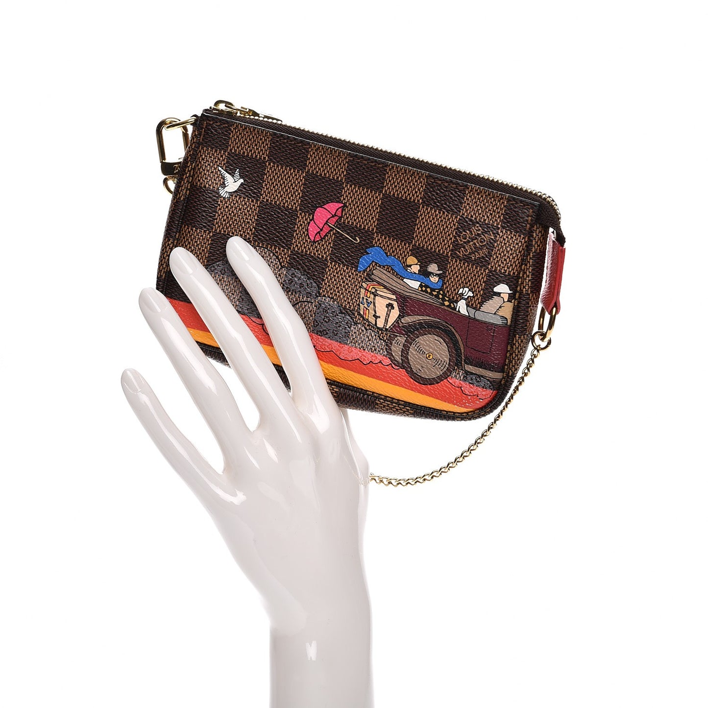 Damier Ebene 2015 Christmas Animation Mini Pochette Accessories