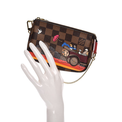 Louis Vuitton Damier Ebene 2015 Christmas Animation Mini Pochette Accessories 2 of 8