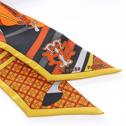 Hermes Silk Twilly Yellow 4 of 5