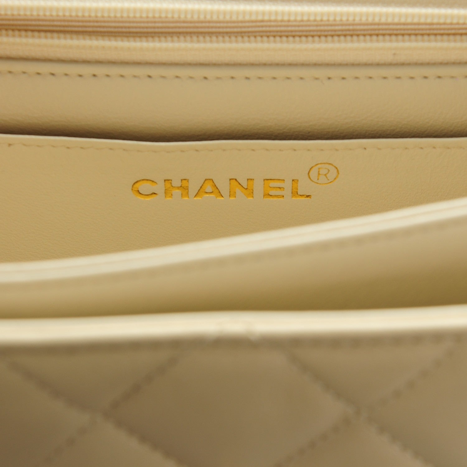 Chanel Lambskin Quilted Flap Shoulder Bag Beige Clair 7 of 9