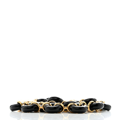 Loewe Brass Acetate Pebble Donut Chain Shoulder Strap Black Gold 2 of 4