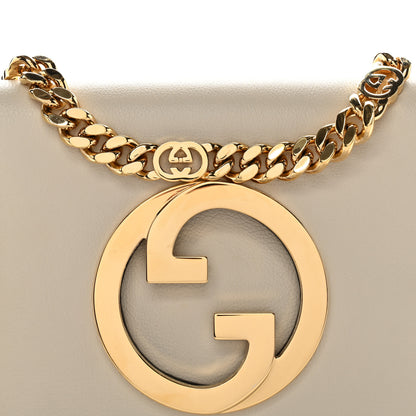 Gucci Roxy Calfskin Blondie Chain Shoulder Flap Bag Mystic White 8 of 10