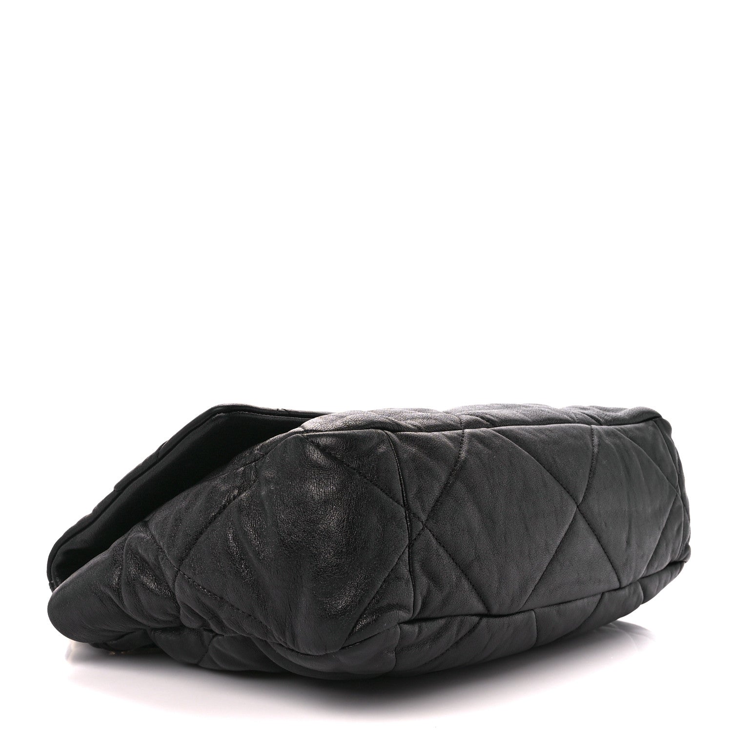 Chanel Shiny Goatskin Quilted Large Chanel 19 Flap Black 4 of 10