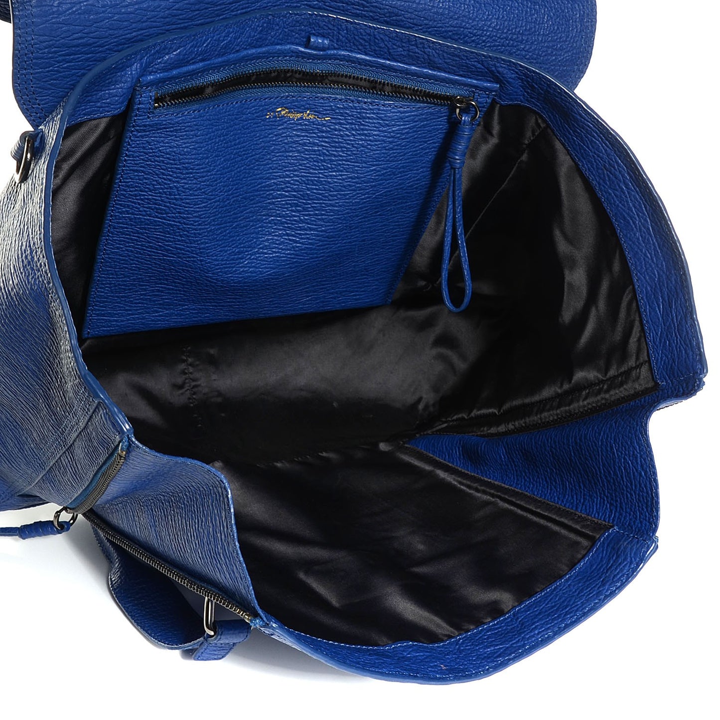3.1 Textured Calfskin Large Pashli Satchel Cobalt