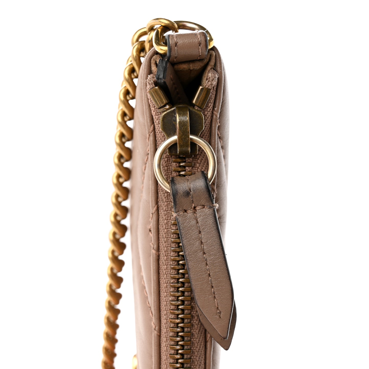 Calfskin Matelasse Mini GG Marmont Chain Bag Porcelain Rose