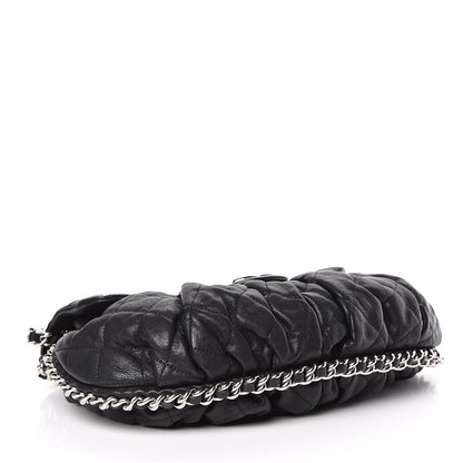 Chanel Washed Lambskin Quilted Medium Chain Around Messenger Black 4 of 14