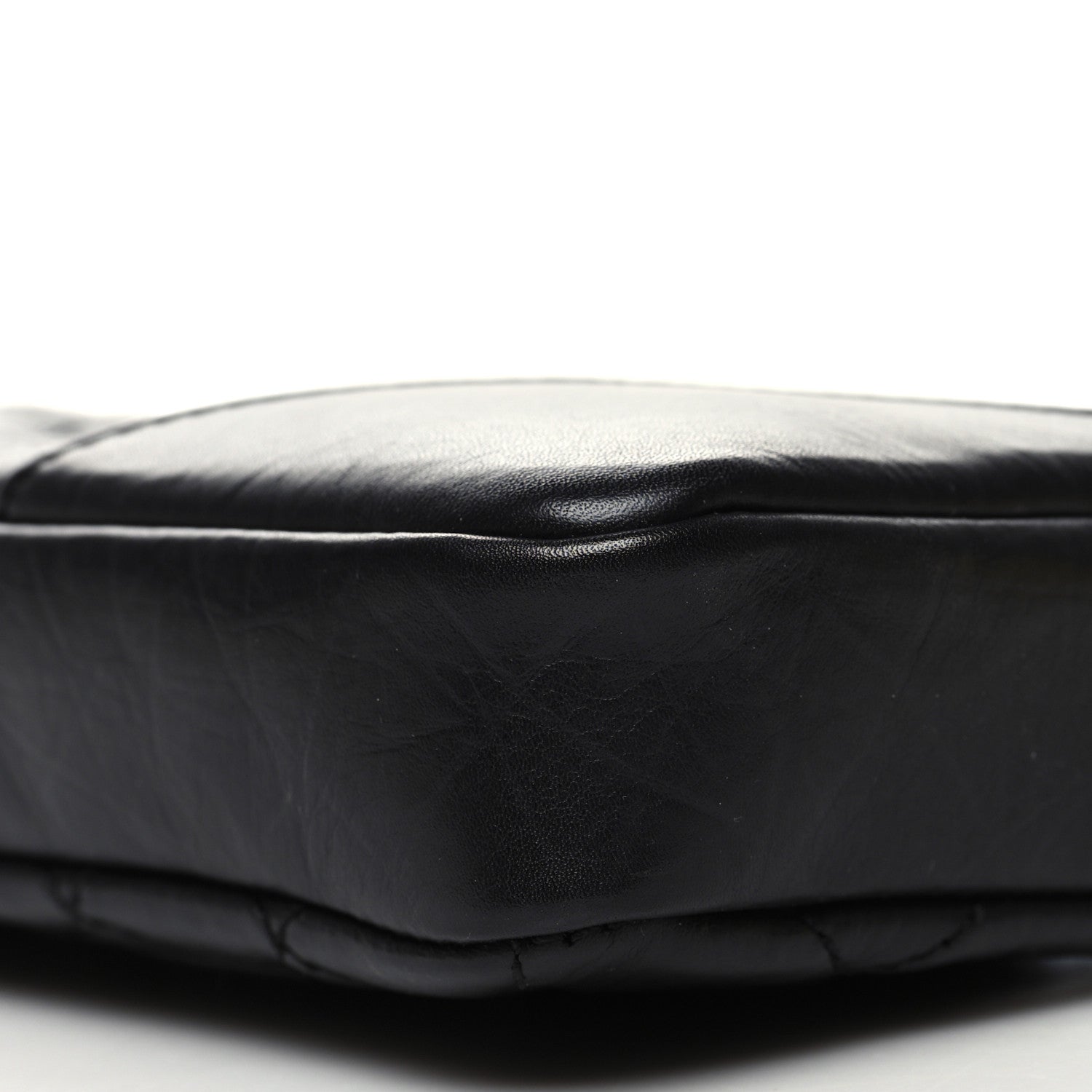 Chanel Aged Calfskin Quilted Cotton Club Pochette Black 10 of 10