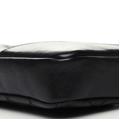 Chanel Aged Calfskin Quilted Cotton Club Pochette Black 10 of 10