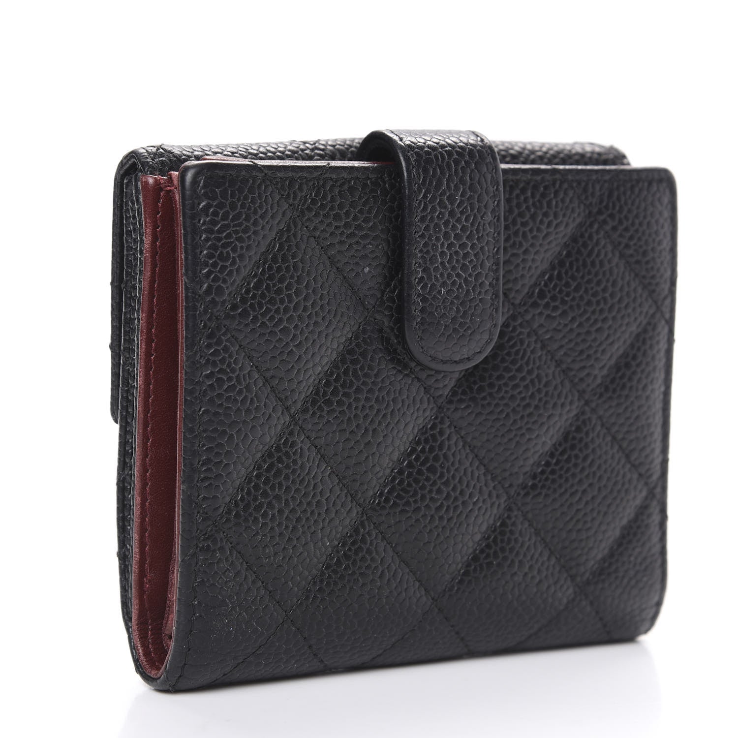 Chanel Caviar Quilted Compact Flap Wallet Black 2 of 8