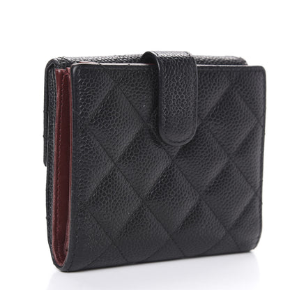 Chanel Caviar Quilted Compact Flap Wallet Black 2 of 8