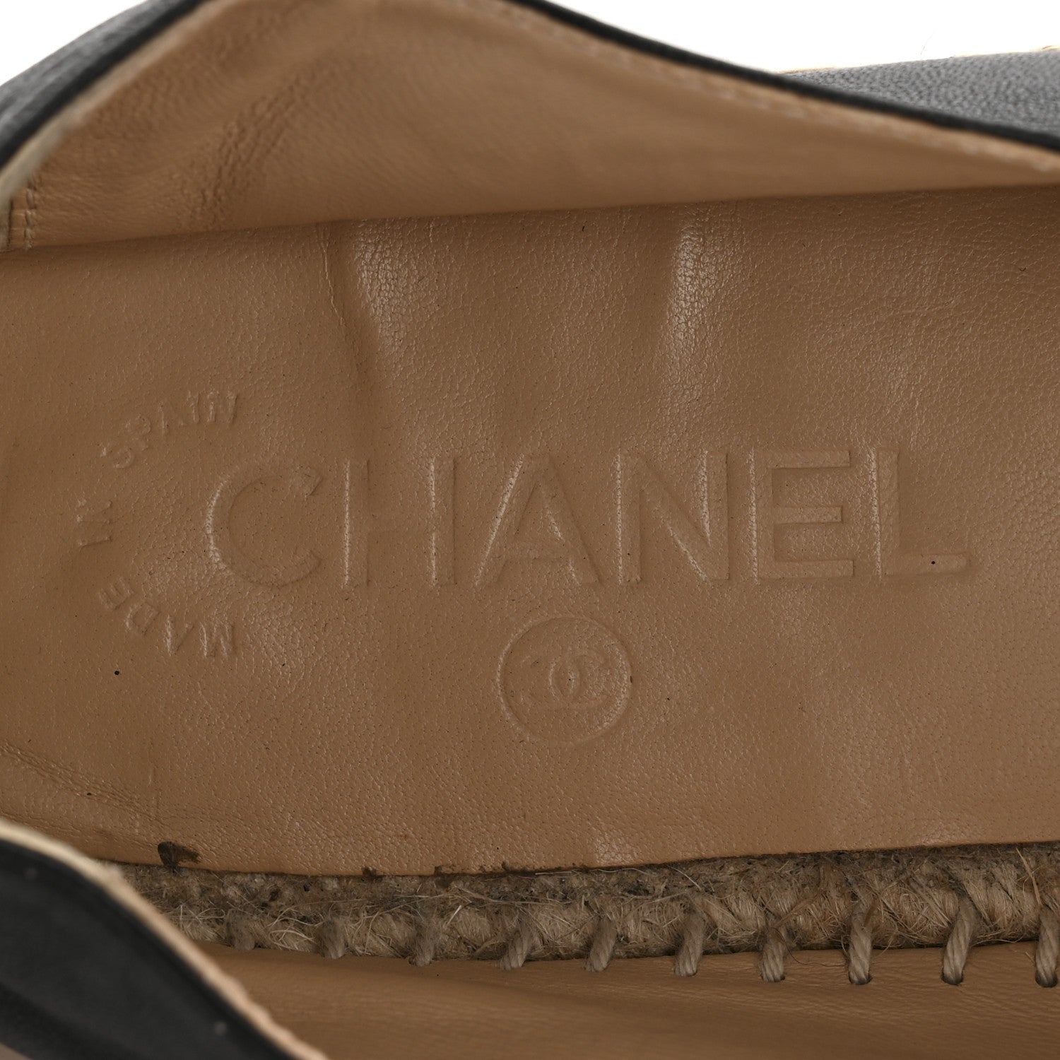 Chanel Lambskin CC Espadrilles 40 Black 8 of 9