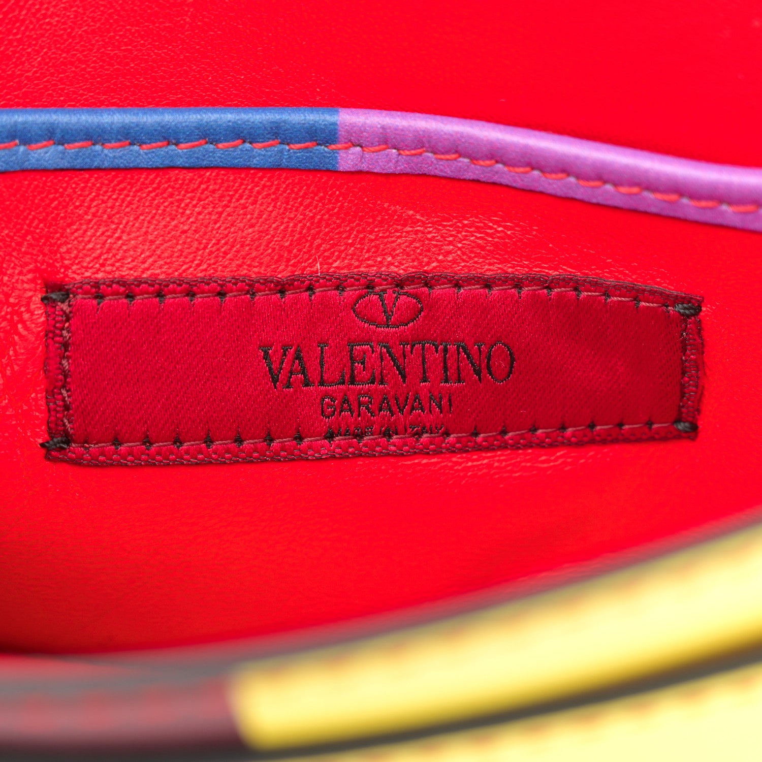 Valentino Garavani Vitello 1973 Rockstud Fliplock Clutch With Chain Multicolor 6 of 10