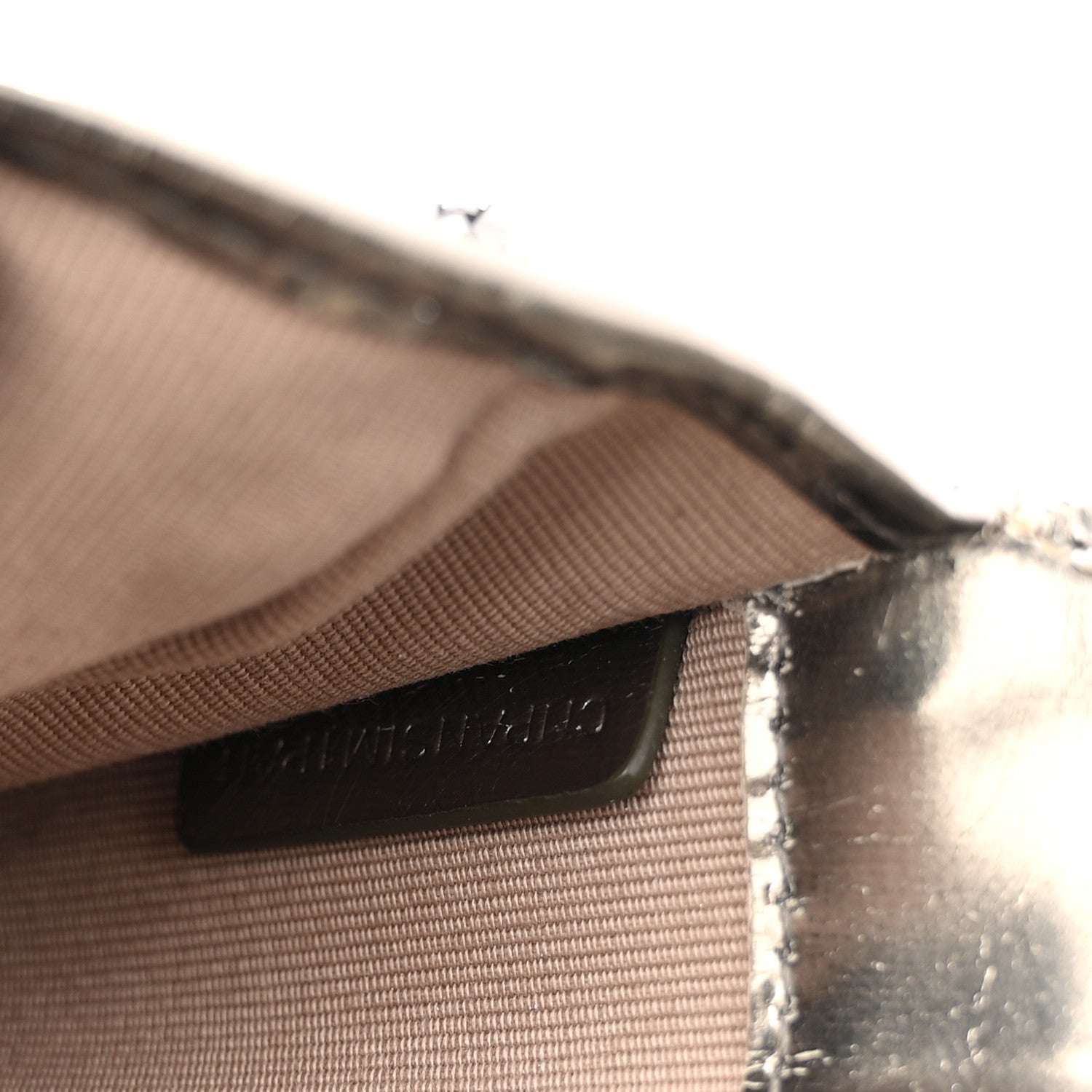 Burberry Patent Nova Check Mini Crossbody Bag Pewter 1868014