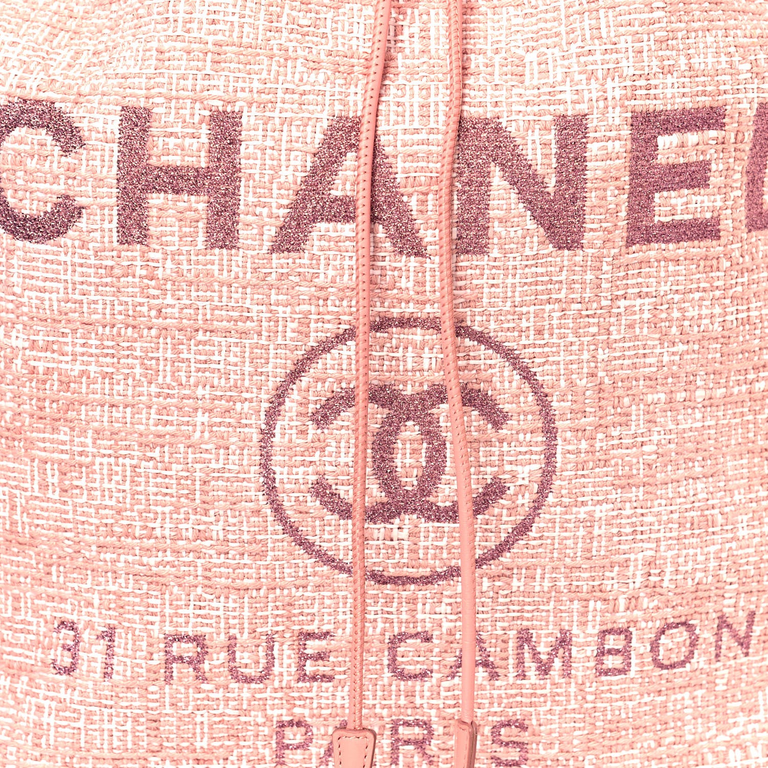 Chanel Canvas Large Deauville Backpack Pink 7 of 12