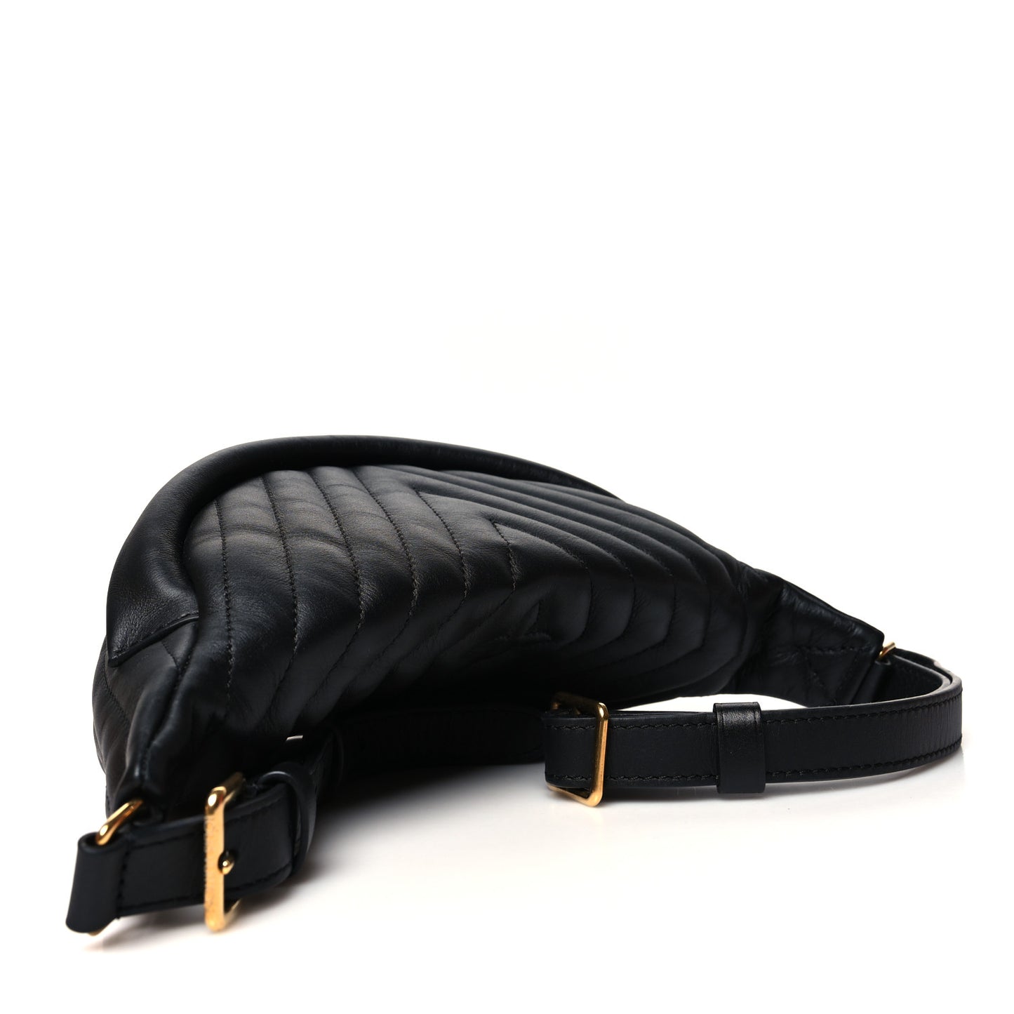 Calfskin Quilted New Wave Bumbag Black