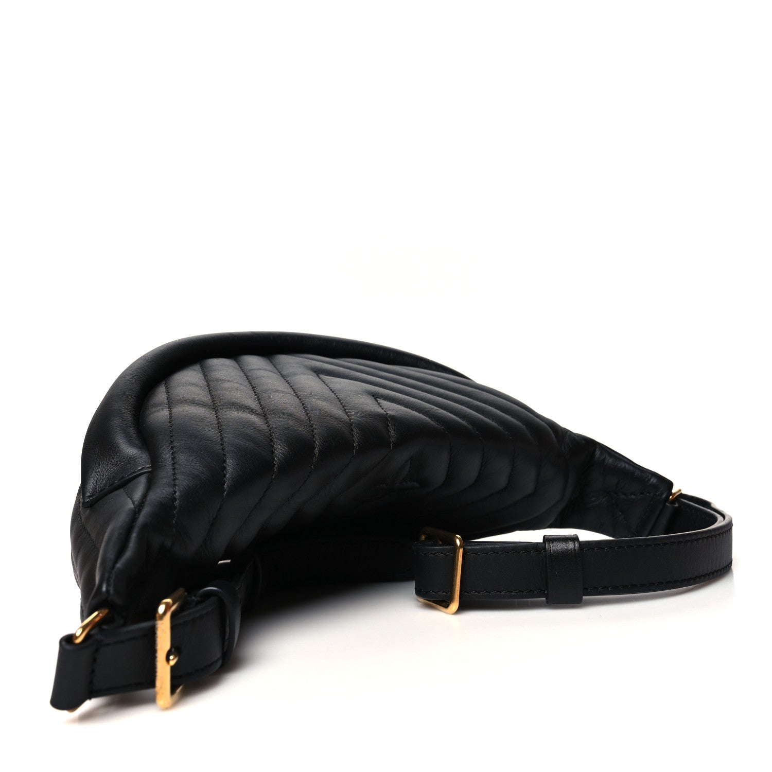 Louis Vuitton Calfskin Quilted New Wave Bumbag Black 3 of 9