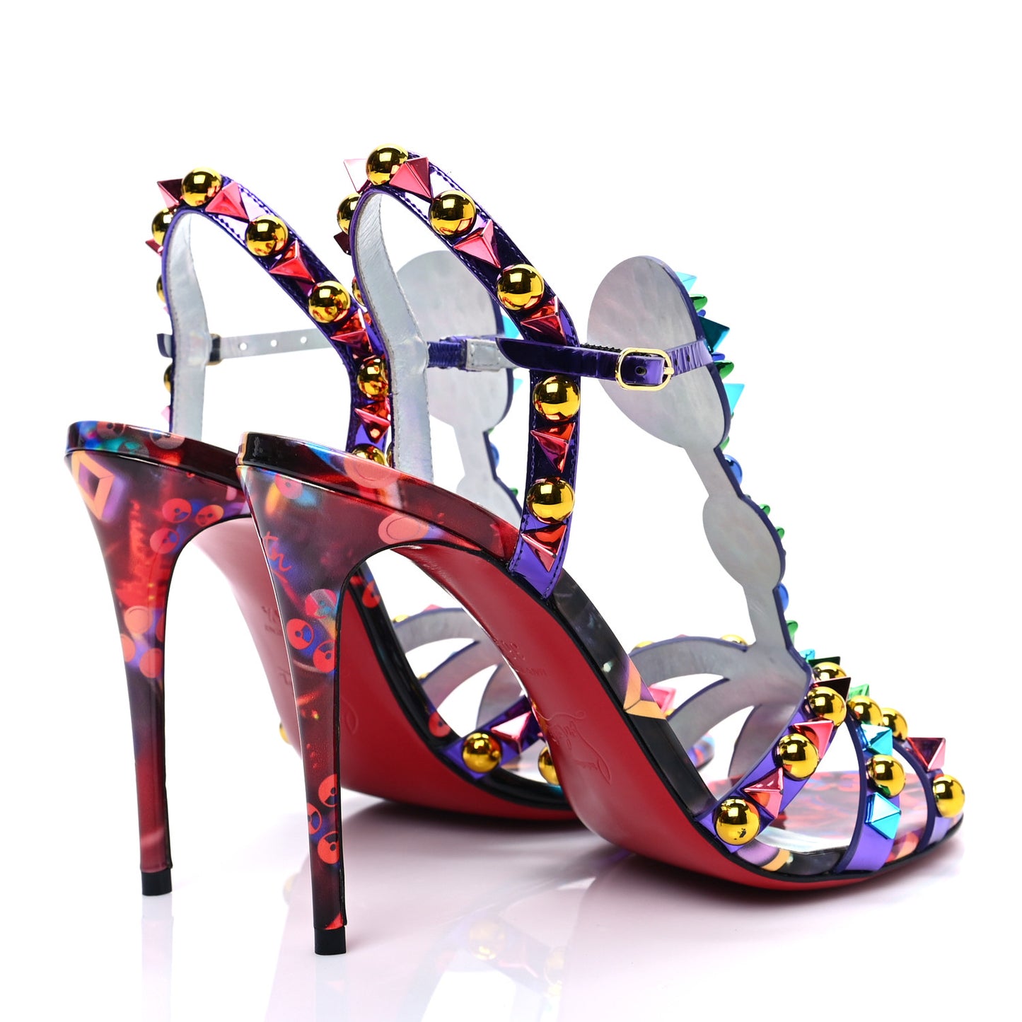 Patent Embellished Goldora Disco 100 Sandals 36.5 Multicolor