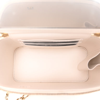 Chanel Caviar Quilted Small Vanity Case With Chain White 5 of 11