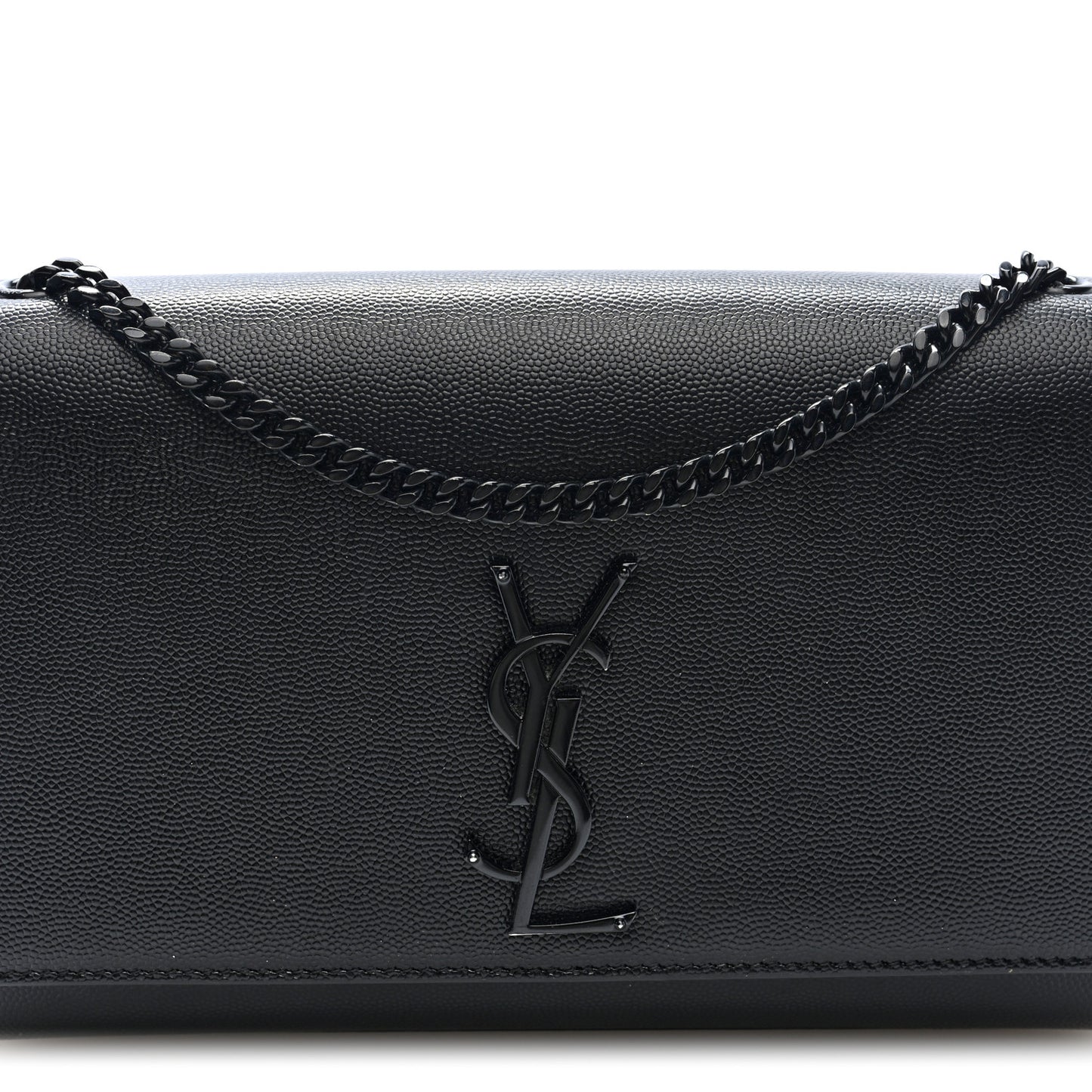 Grain De Poudre Medium Classic Monogram Monochrome Kate Satchel Black