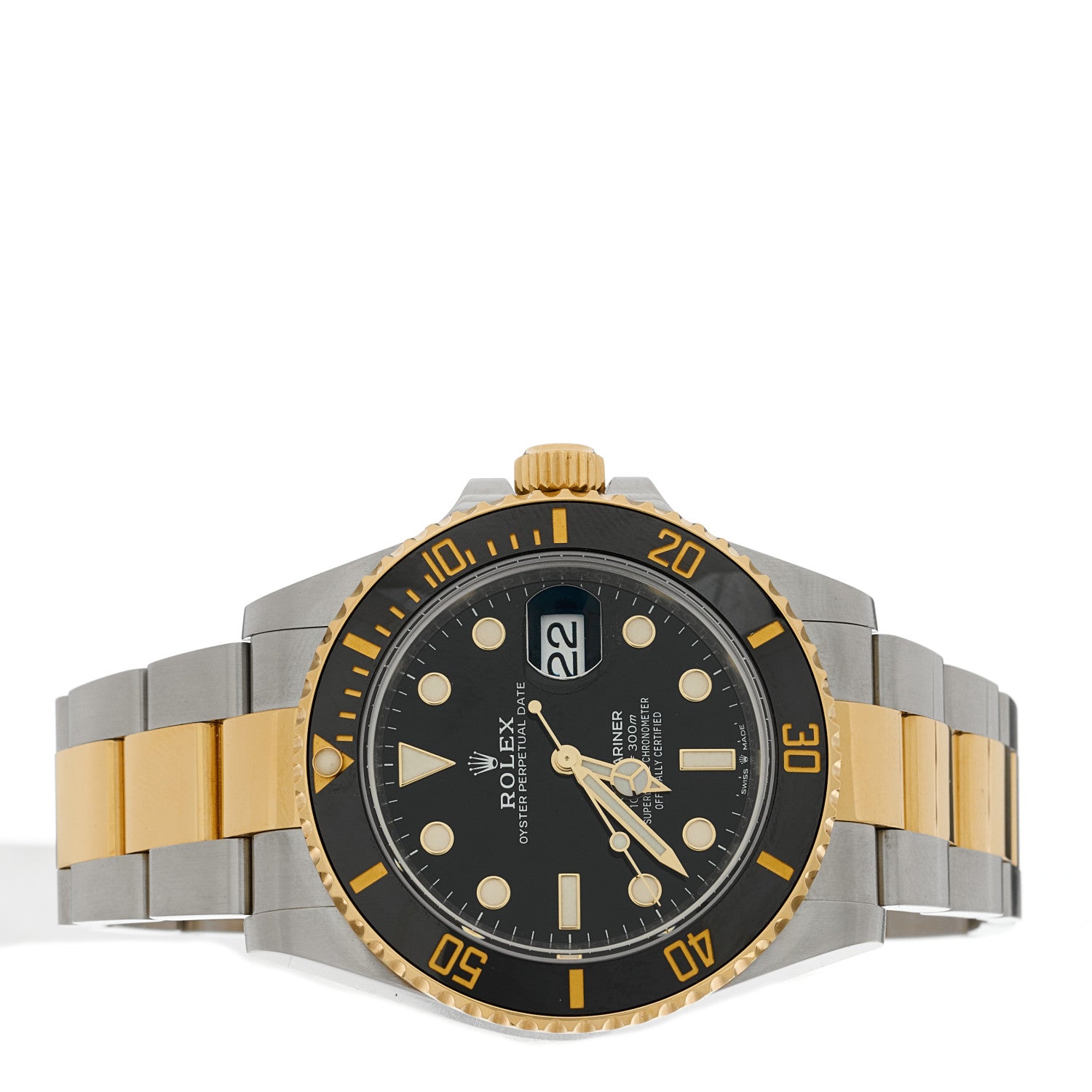 Rolex Stainless Steel 18K Yellow Gold 41mm Submariner Date Watch Black 126613LN 2 of 4