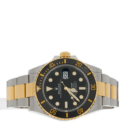 Rolex Stainless Steel 18K Yellow Gold 41mm Submariner Date Watch Black 126613LN 2 of 4