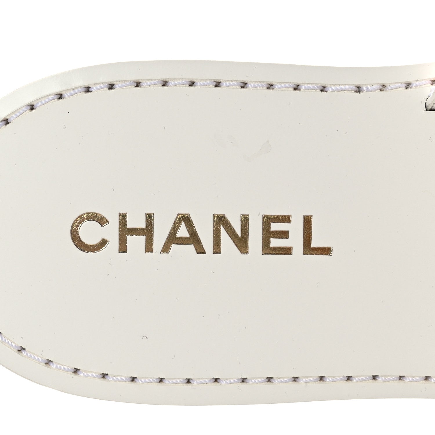 Chanel Calfskin Embroidered CC Sandal Mule 40 White 7 of 8