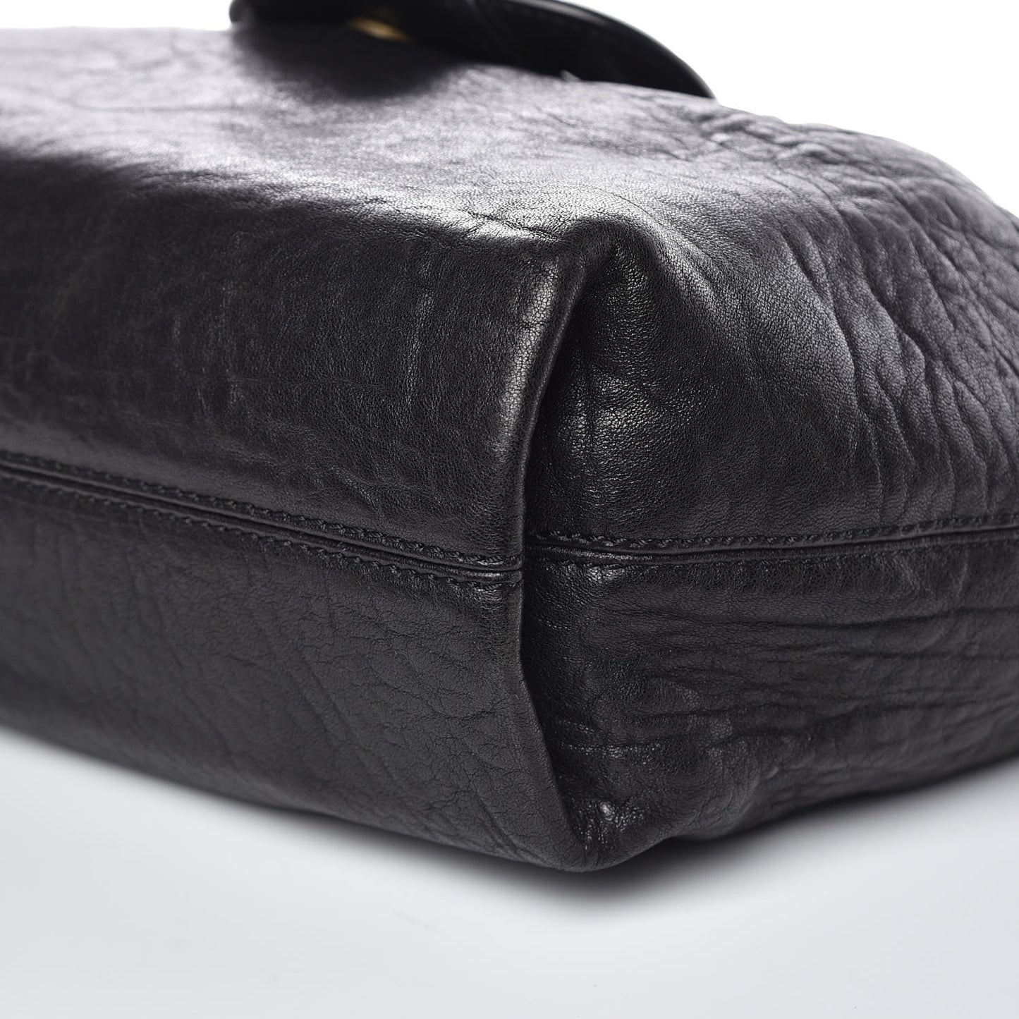 Nappa Patent B Buckle Hobo Black