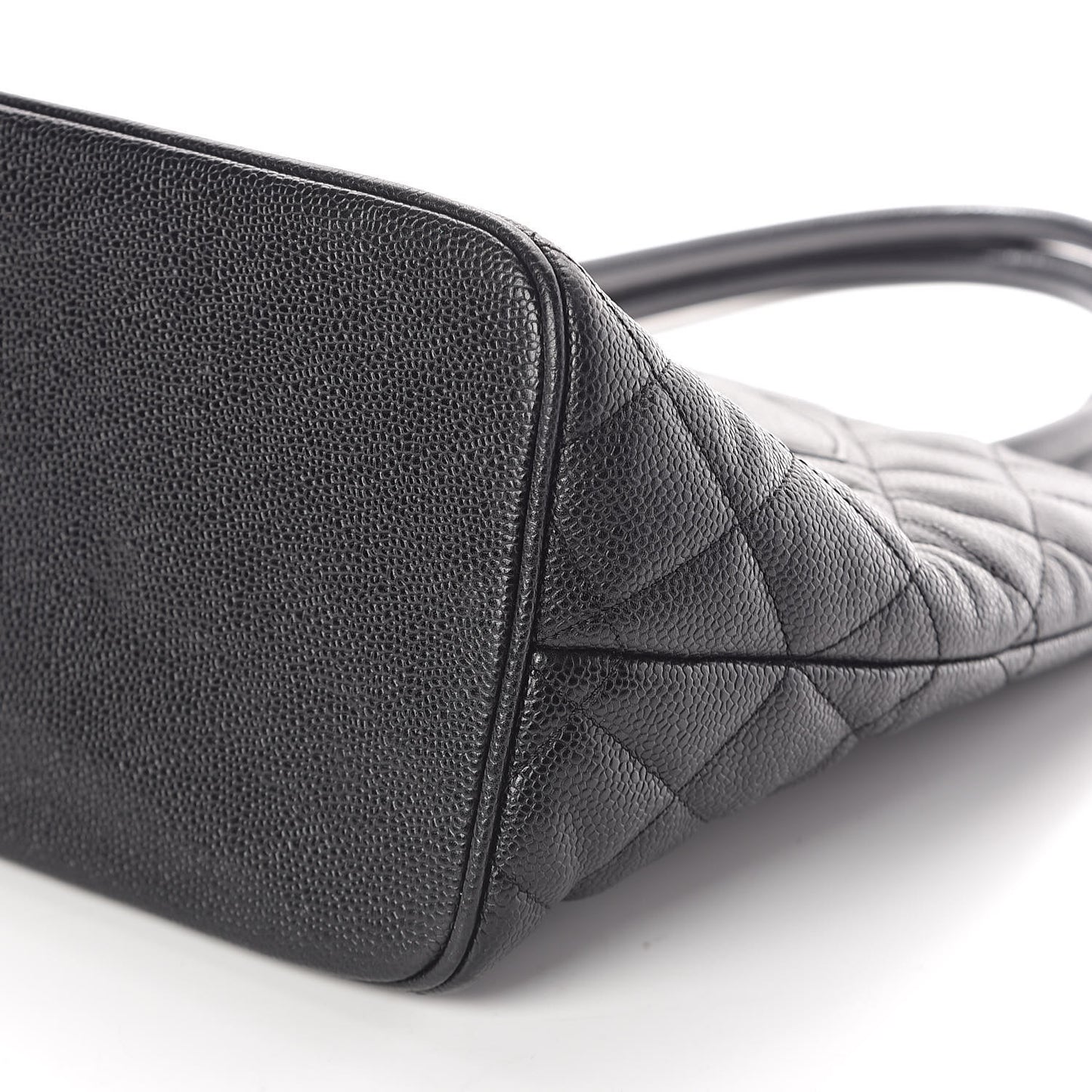 Caviar Quilted Medallion Tote Black
