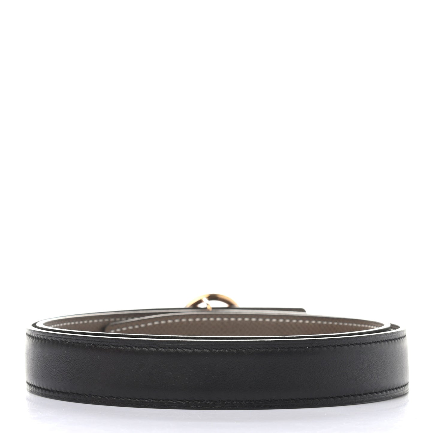 Swift Epsom 24mm Mini Medor Belt 80 Black Etoupe