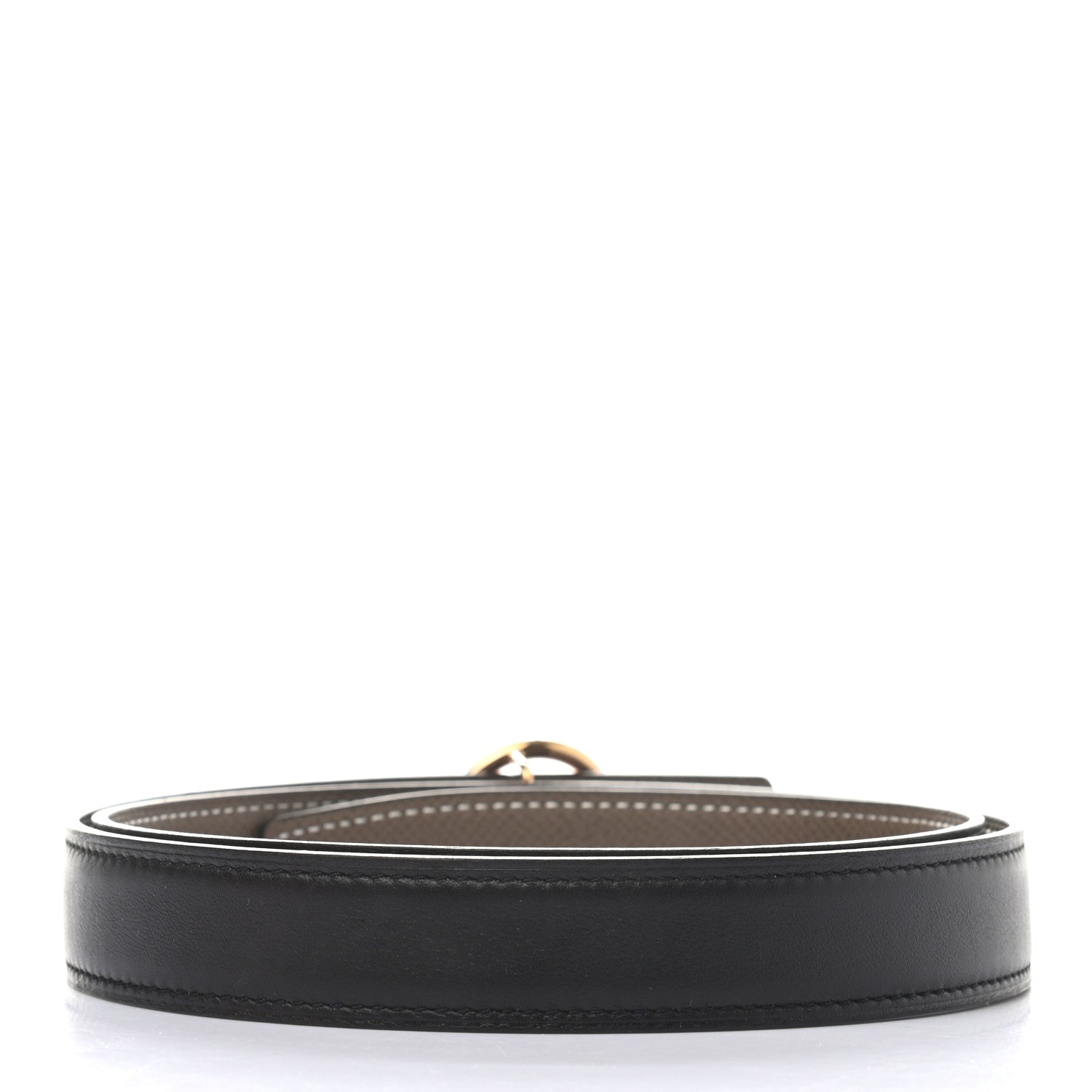 Hermes Swift Epsom 24mm Mini Medor Belt 80 Black Etoupe 2 of 6