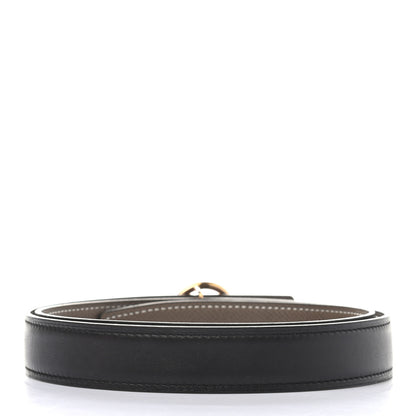 Hermes Swift Epsom 24mm Mini Medor Belt 80 Black Etoupe 2 of 6