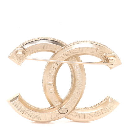 Chanel Metal Chain Quilted CC Brooch Gold 3 of 5