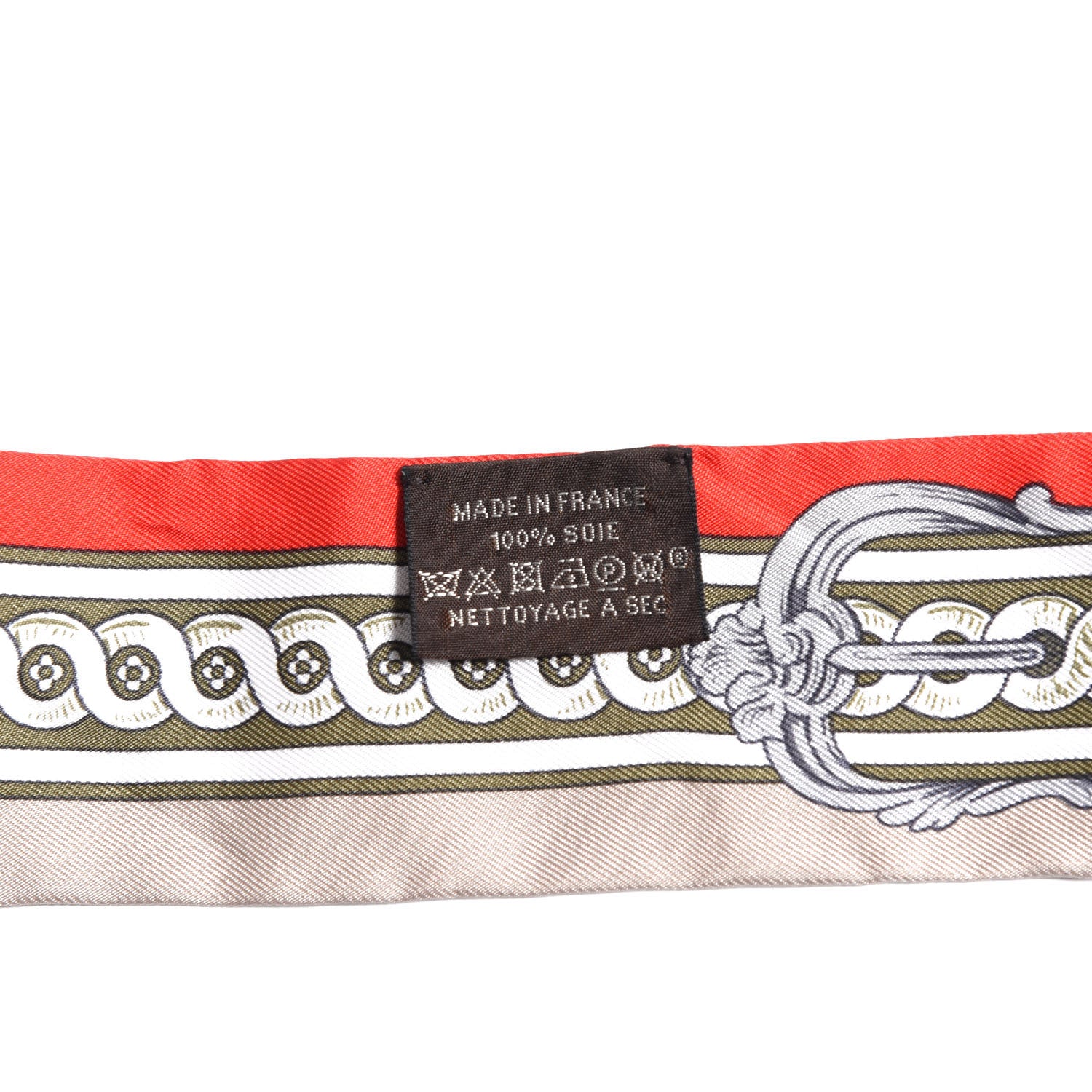 Hermes Silk Bride De Cour Twilly Corail Naturel Kaki 3 of 5