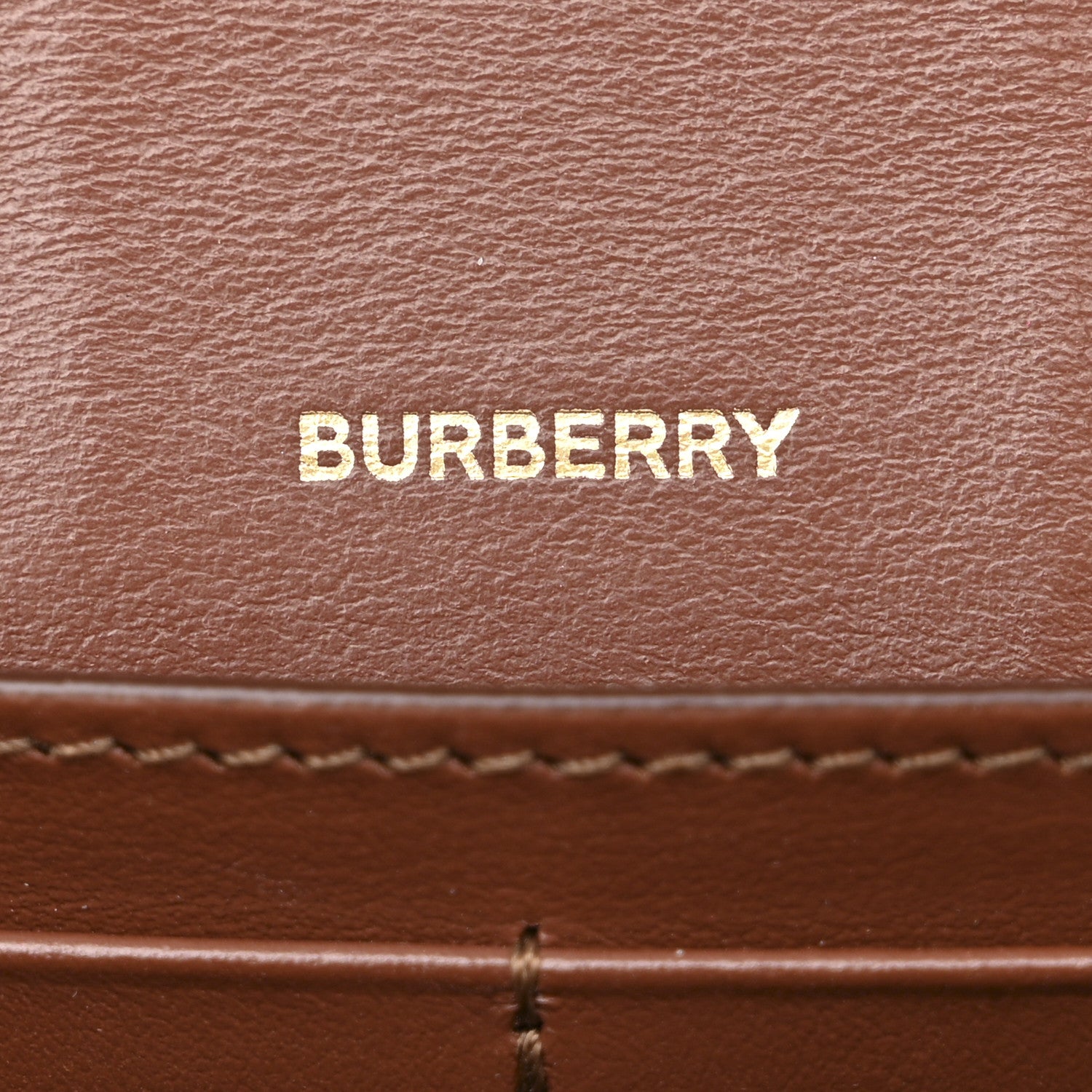 Burberry Calfskin Mini Vintage Check Note Bag Tan 6 of 12