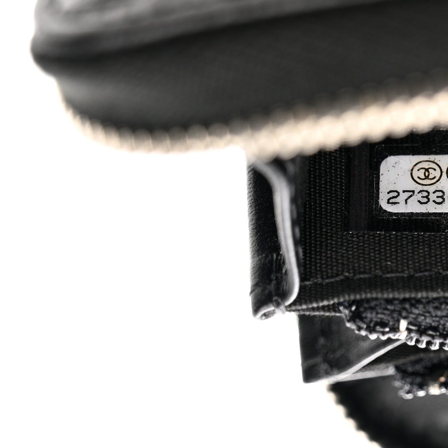 Chanel Goatskin Camellia Embossed Medium Zip Around Wallet Black 6 of 9