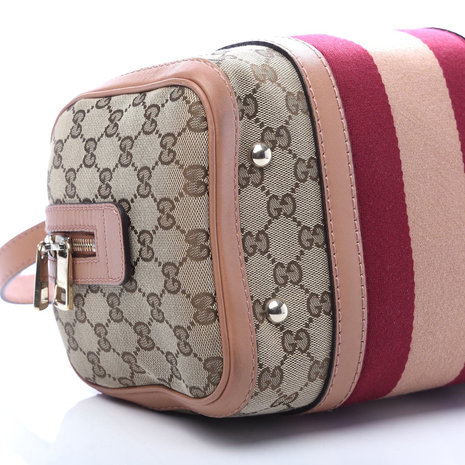 Gucci Monogram Vintage Web Small Boston Beige 9 of 10