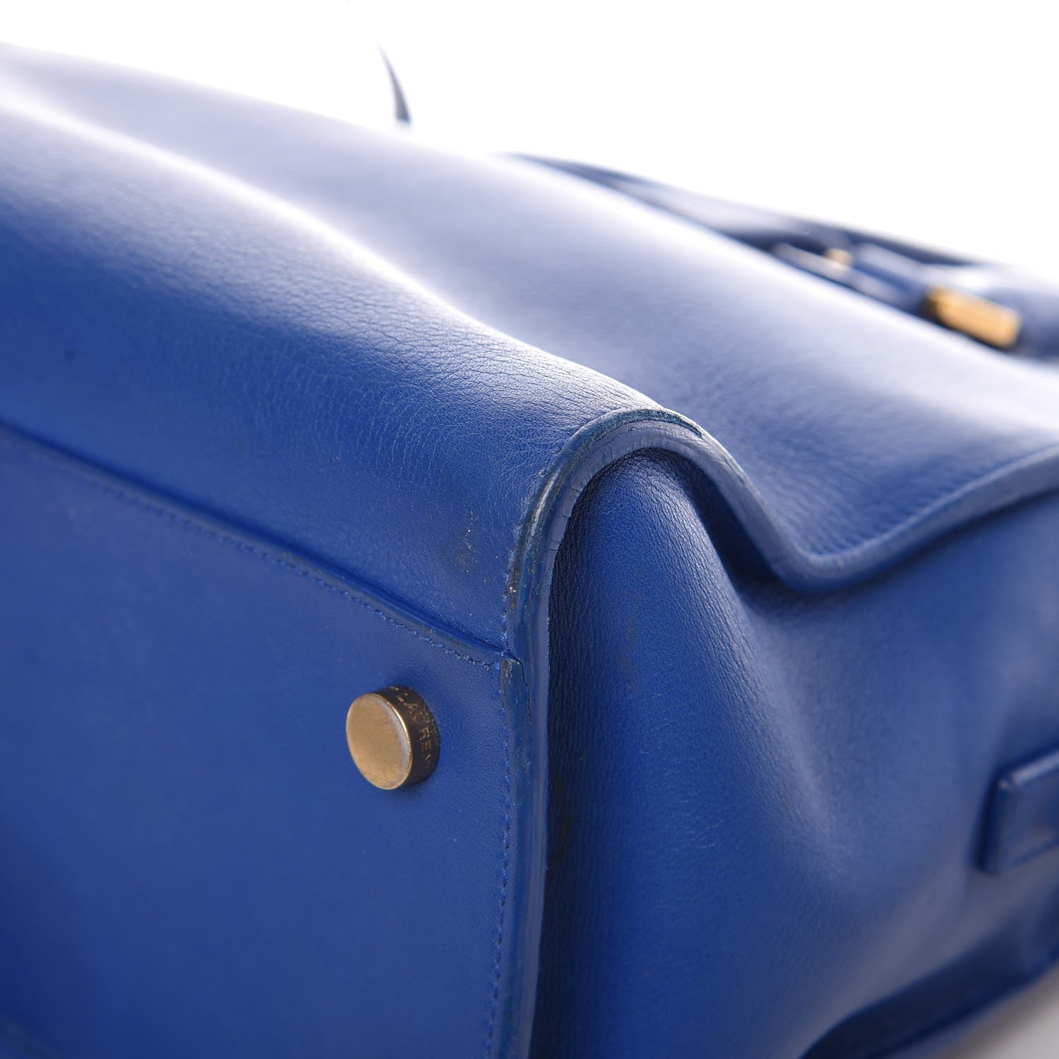 Saint Laurent Calfskin Small Monogram Cabas Blue Majorelle 12 of 12