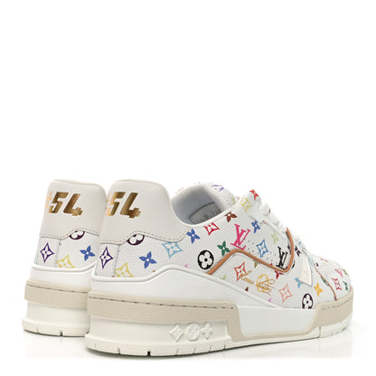 Louis Vuitton LV X TM Calfskin Monogram Multicolor Womens LV Trainer Sneakers 39 White Multicolor 5 of 11