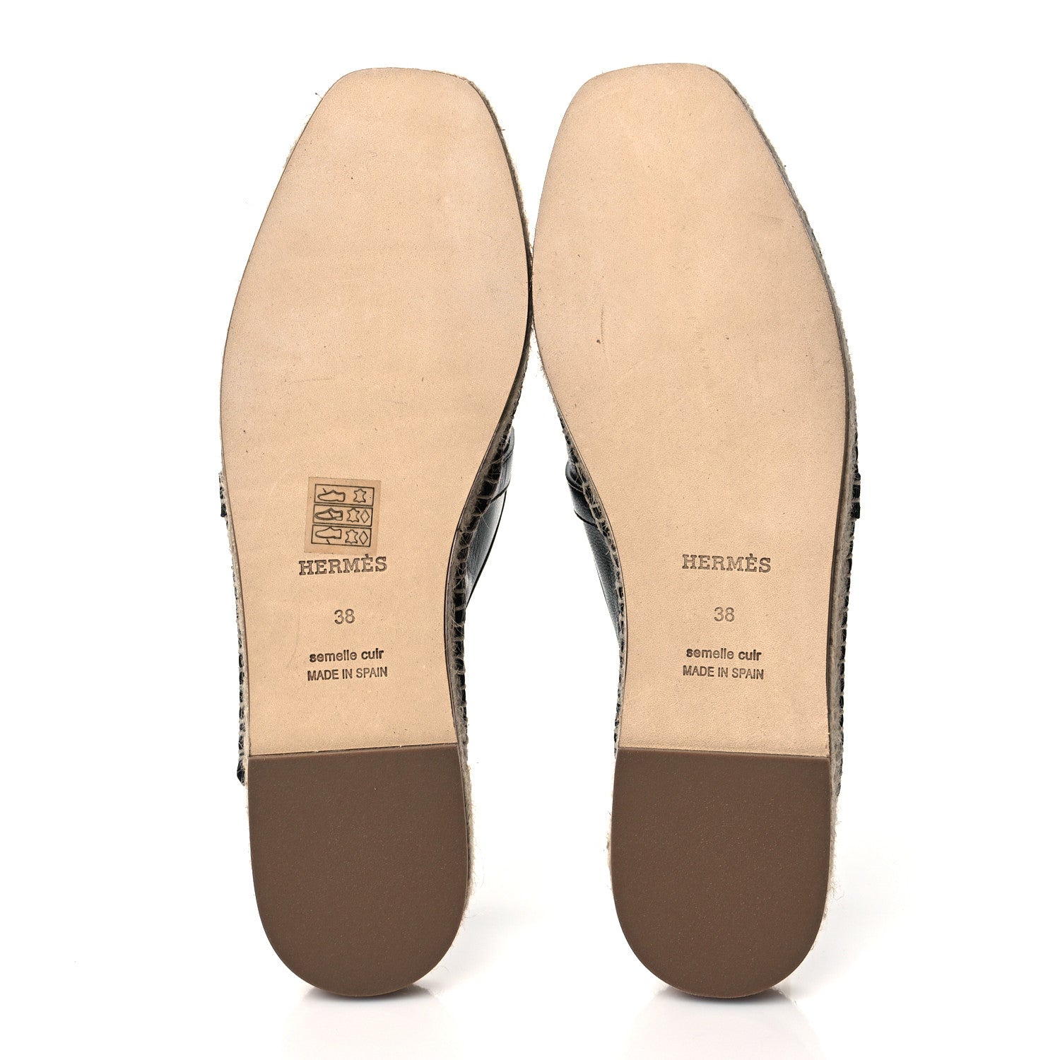 Hermes Goatskin Feria Espadrille 38 Black 5 of 9