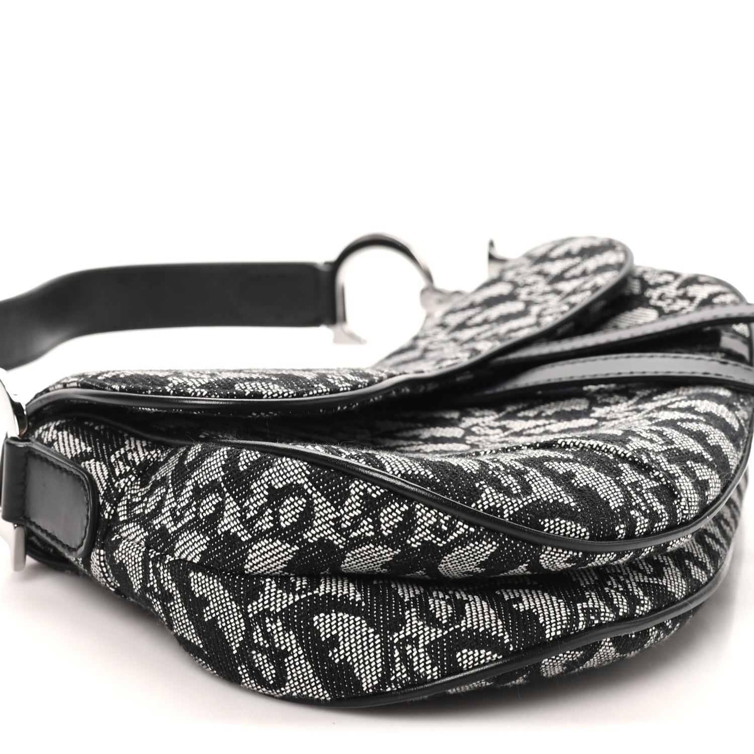 Christian Dior Monogram Saddle Bag Black 9 of 11